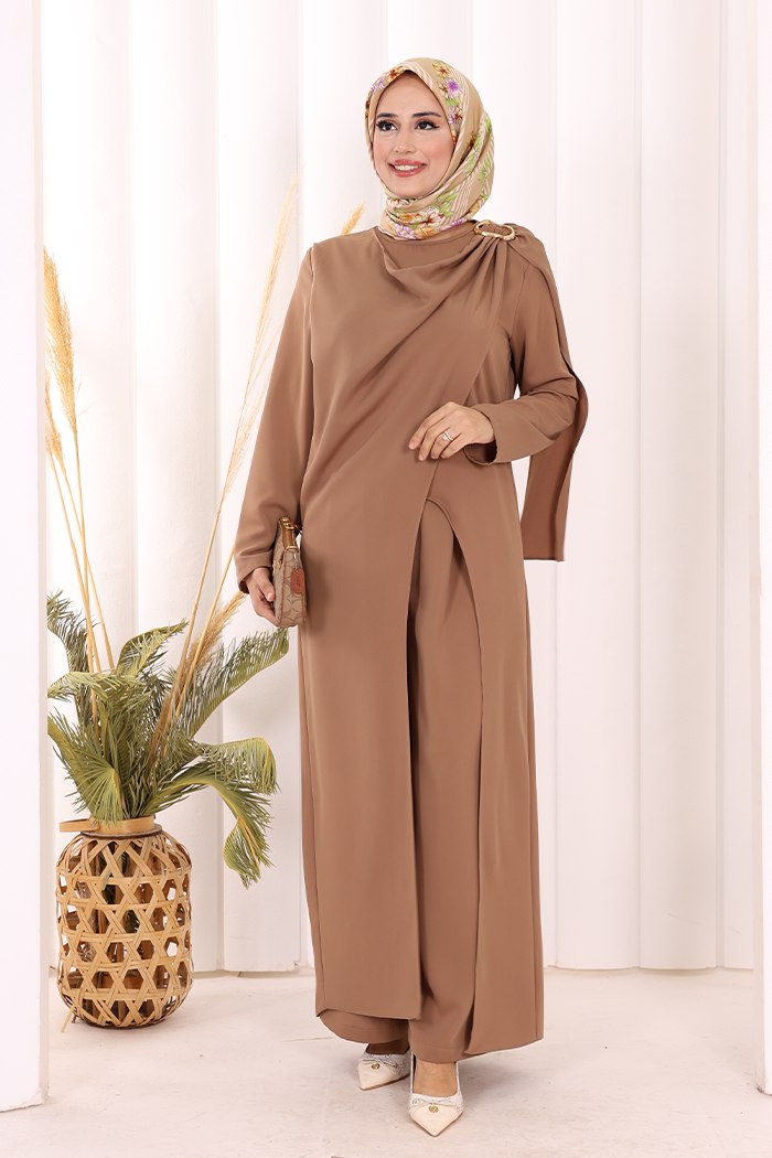 gold buckle tunic & trouser set