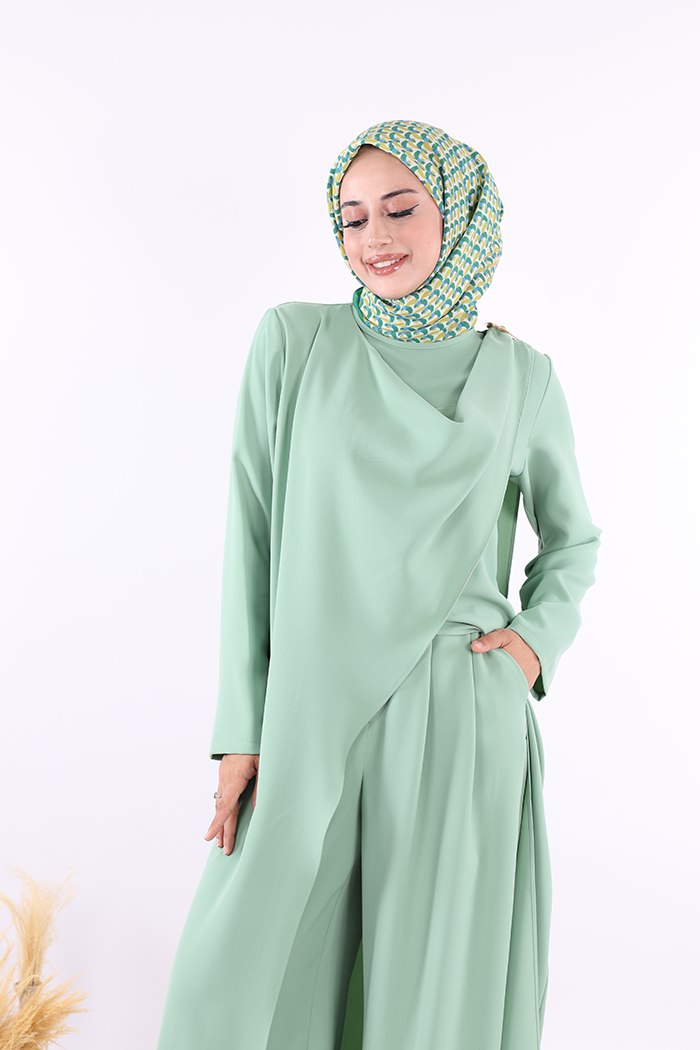 gold buckle tunic & trouser set