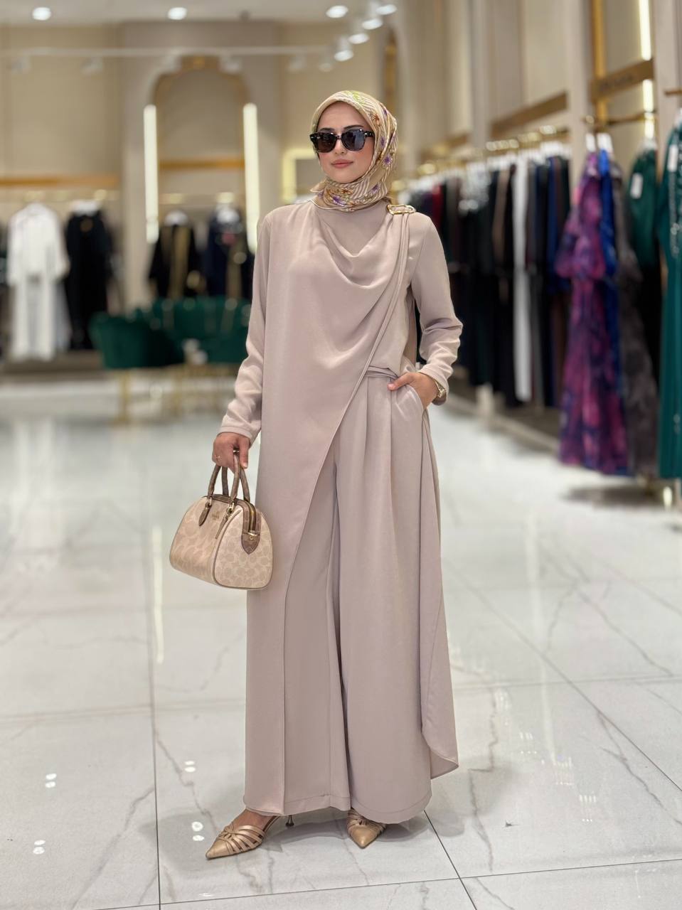 gold buckle tunic & trouser set