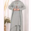 luxury asymmetric linen tunic & pants set