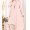 luxury asymmetric linen tunic & pants set