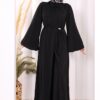 luxury brooch detail abaya & jumpsuit set