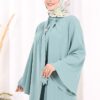 luxury brooch detail abaya & jumpsuit set