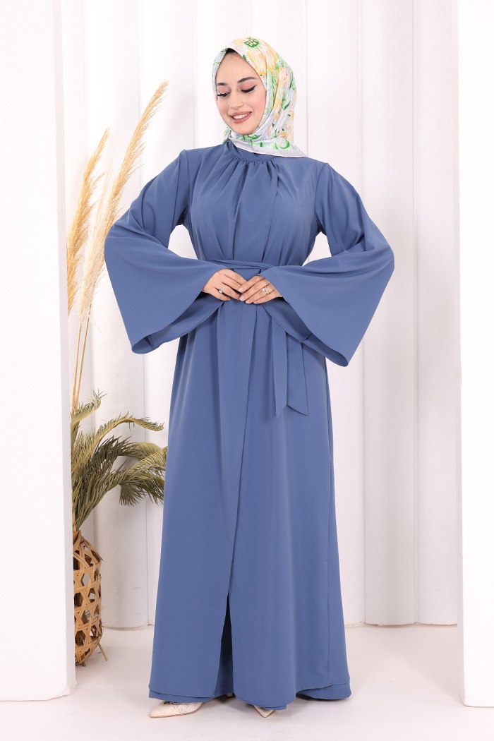 luxury brooch detail abaya & jumpsuit set