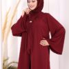 luxury brooch detail abaya & jumpsuit set
