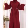 luxury brooch detail abaya & jumpsuit set