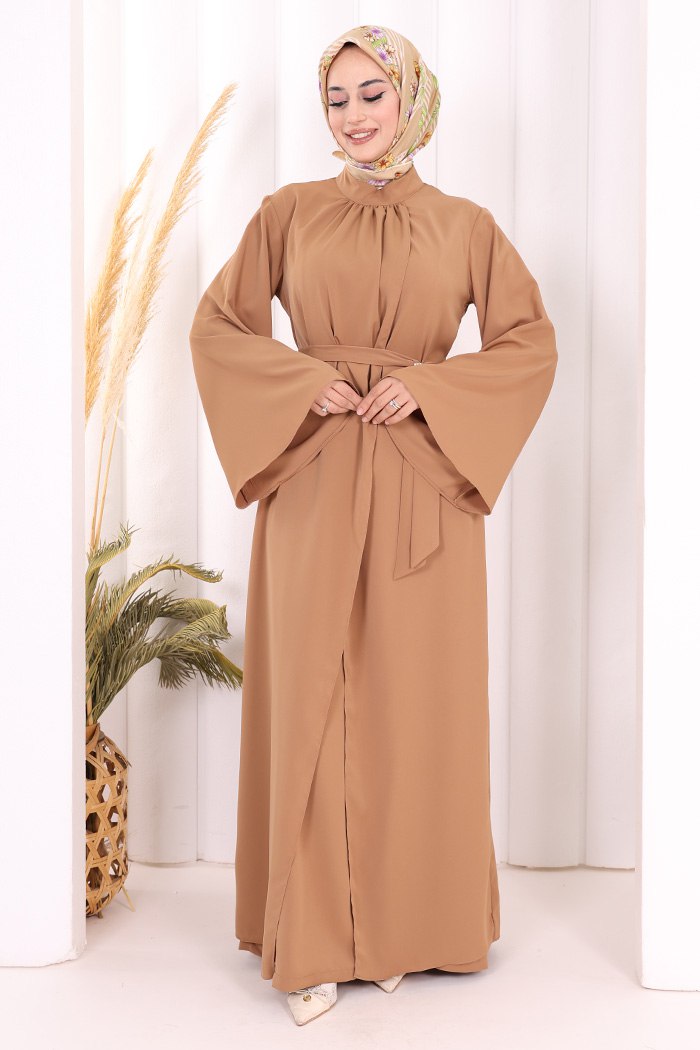 luxury brooch detail abaya & jumpsuit set